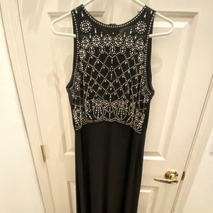 Black Beaded Gown - sz 14